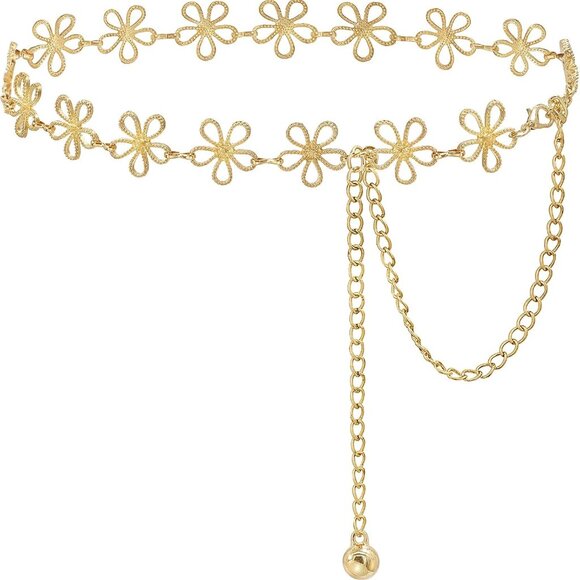 Hollow Flower Belt for Women Waist Chain Belts for Dresses - Picture 1 of 6